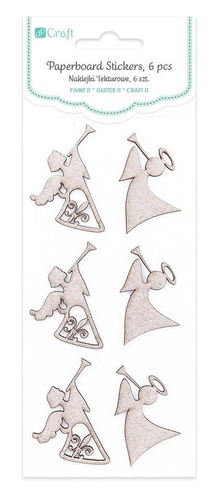 Naklejki tekturowe aniołki 6szt