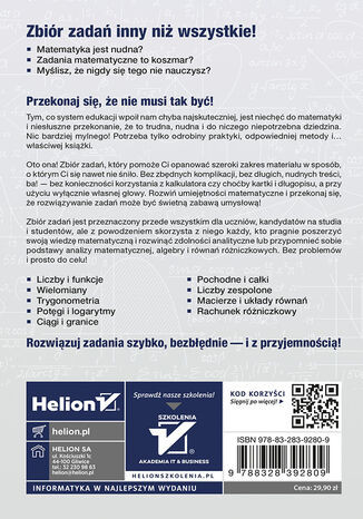 Wstęp do analizy matematycznej, algebry i równań różniczkowych. Zadania dla studentów i kandydatów na studia