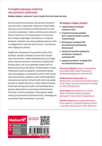 Przetwarzanie języka naturalnego w praktyce. Przewodnik po budowie rzeczywistych systemów NLP