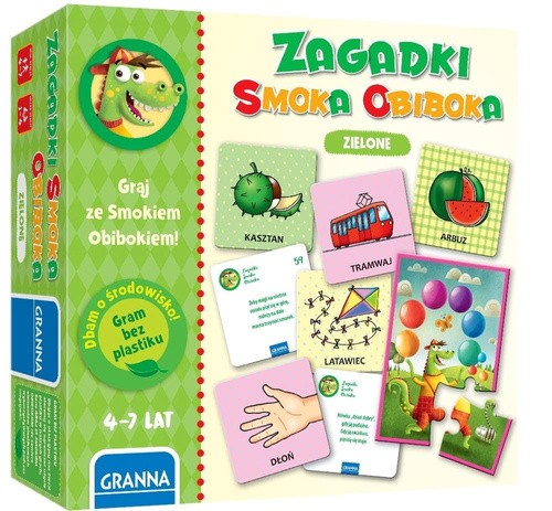 Zagadki Smoka Obiboka zielone GRANNA