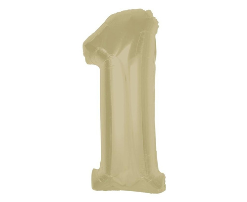 Balon foliowy Smart cyfra 1 matowa latte 92cm