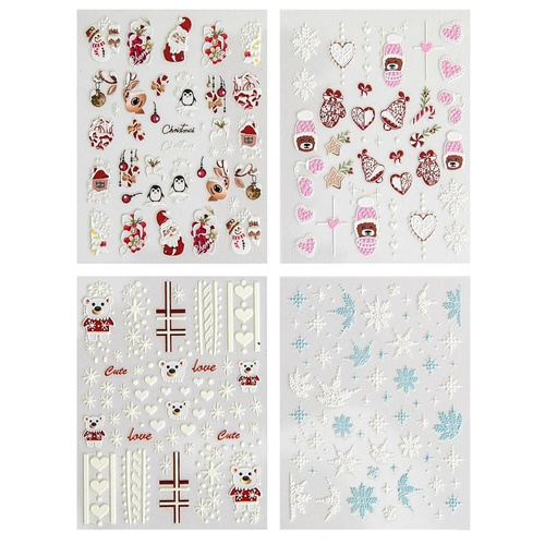 Naklejki na paznokcie Boże Narodzenie 215szt