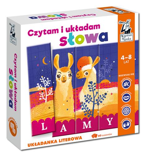 Czytam i układam słowa. Zestaw LAMY. Układanka literowa 4-8 lat