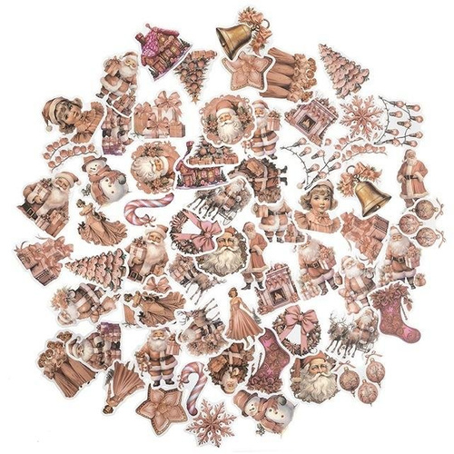 Naklejki winylowe Boże Narodzenie 4-6cm 64szt