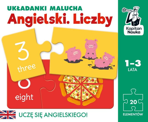 Angielski Liczby 1-3 lata. Układanki malucha