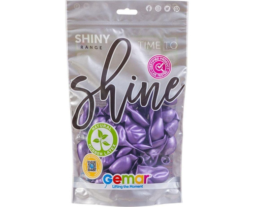 Balony shiny fioletowe 13cm 100szt