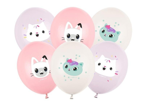 Balony Koci Domek Gabi 30cm 6szt