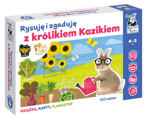 Rysuję i zgaduję z królikiem Kazikiem Kapitan Nauka