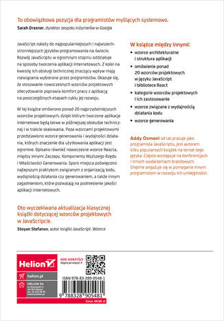 Wzorce projektowe w JavaScripcie. Przewodnik dla programistów JavaScriptu i Reacta. Wydanie II