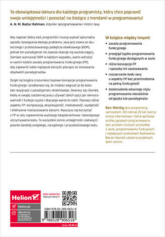 Java. Podejście funkcyjne. Rozszerzanie obiektowego kodu Javy o zasady programowania funkcyjnego