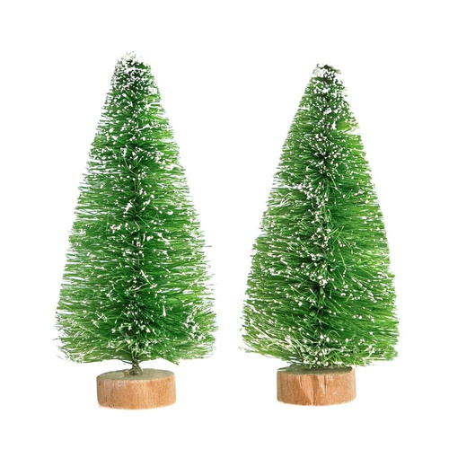 Choinki dekoracyjne 8cm zielone 2szt