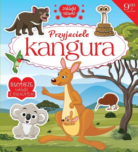 Naklejki iskierki z brokatem. Przyjaciele Kangura