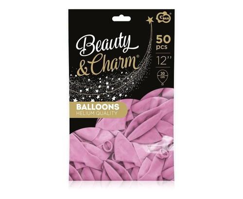 Balony Beauty&Charm makaronowe liliowe 30cm 50szt