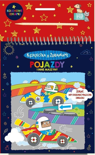 Książeczka z wydrapywanką - pojazdy i inne maszyny