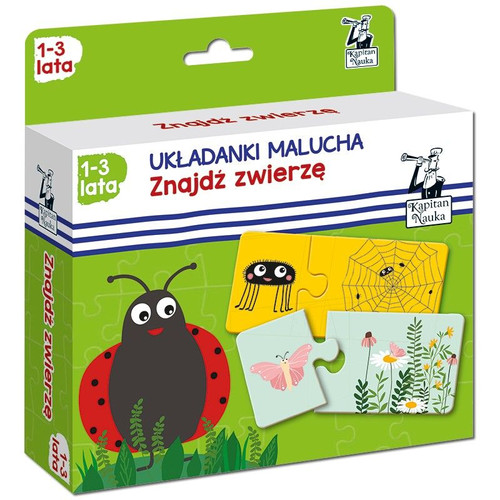 Znajdź zwierzę. Układanki Malucha. Kapitan Nauka