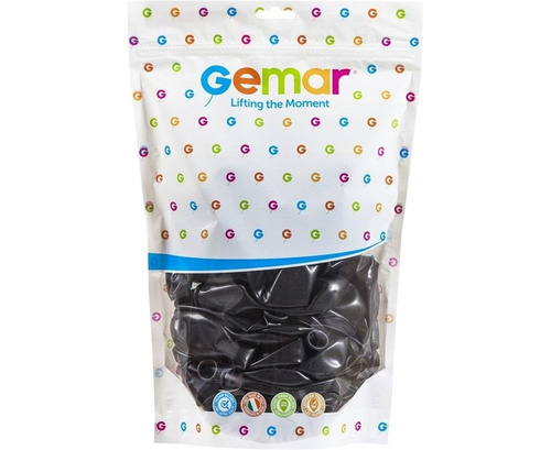 Balony pastelowe czarne 33cm 50szt