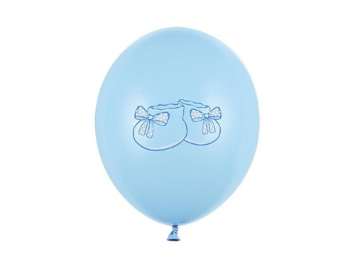 Balony 30cm Bucik pastel Baby Blue 6szt