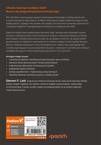 Programowanie funkcyjne w Pythonie. Jak pisać zwięzły, wydajny i ekspresywny kod. Wydanie III