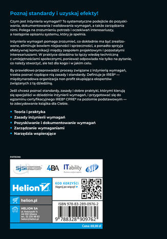 Certyfikowany inżynier wymagań. Na podstawie IREB  CPRE. Poziom podstawowy