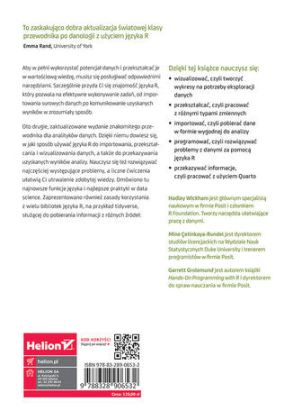 Język R w data science. Importowanie, porządkowanie, przekształcanie, wizualizowanie i modelowanie danych. Wydanie II