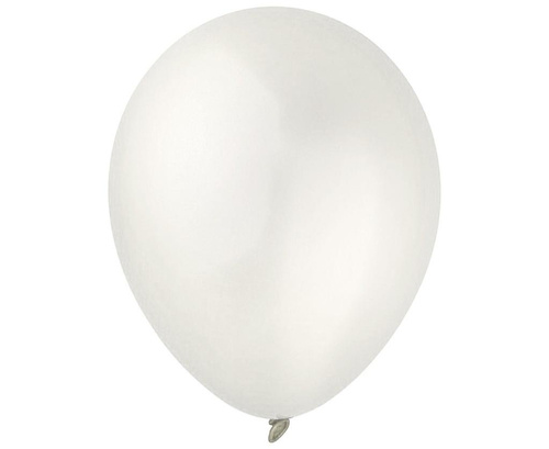 Balony Decomex metallic Pearl White 100szt