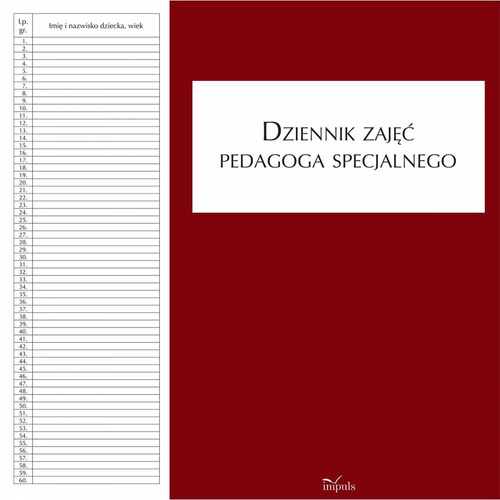 Dziennik zajęć pedagoga specjalnego
