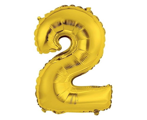 Balon foliowy 2 złoty 35cm