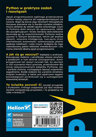 Python. Zbiór zadań z rozwiązaniami