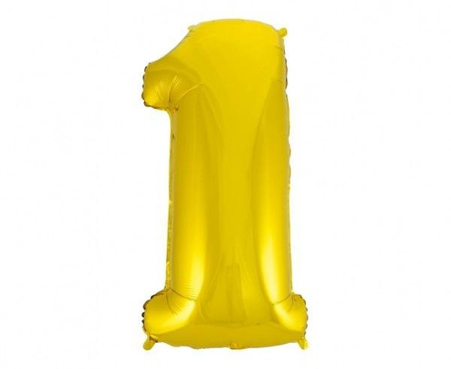 Balon foliowy B&C Cyfra 1 złota 92cm