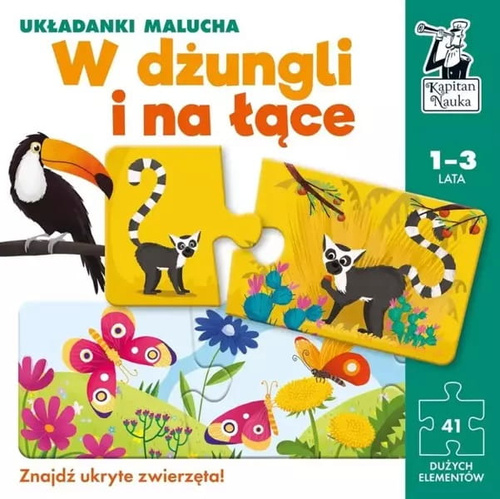 W dżungli i na łące. Układanki malucha. Kapitan Nauka