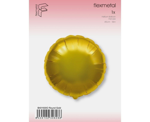 Balon foliowy okrągły złoty 45cm