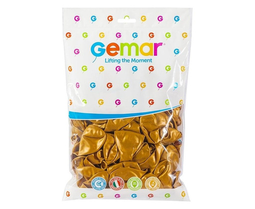 Balony metaliczne Złote 25cm 100 szt