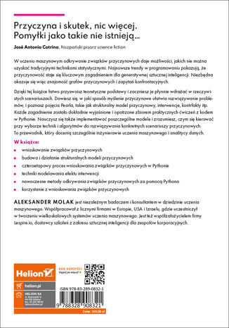 Wnioskowanie i związki przyczynowe w Pythonie. Nowoczesne uczenie maszynowe z wykorzystaniem bibliotek DoWhy, EconML, PyTorch i nie tylko