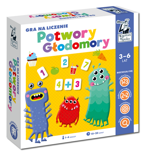 Potwory Głodomory. Gra na liczenie . Kapitan Nauka