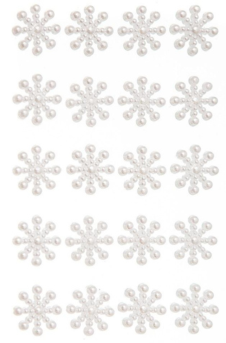 Perełki samoprzylepne śnieżynka 24szt