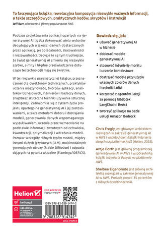 Generatywna sztuczna inteligencja na platformie AWS. Tworzenie multimodalnych aplikacji wnioskujących kontekstowo