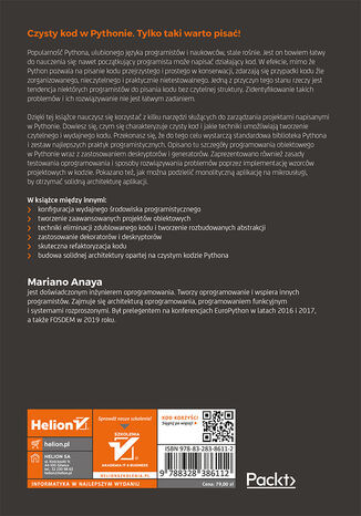 Czysty kod w Pythonie. Twórz wydajny i łatwy w utrzymaniu kod. Wydanie II