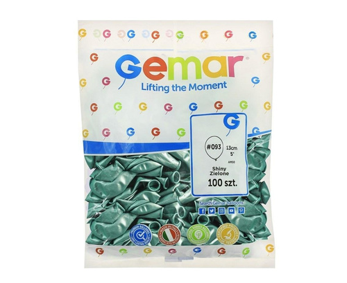 Balony shiny zielone 12cm 100szt