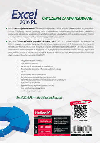 Excel 2016 PL. Ćwiczenia zaawansowane