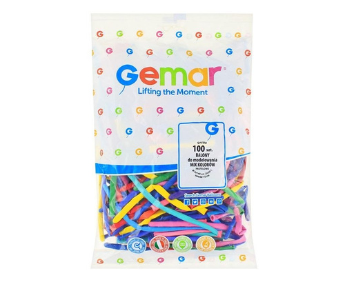 Balony do modelowania różnokolorowe MIX 100szt