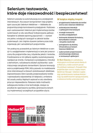 Selenium WebDriver w Javie. Praktyczne wprowadzenie do tworzenia testów systemowych