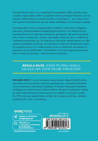 Reguła 80/20 na co dzień. Prosta droga do bogatszego i pełniejszego życia