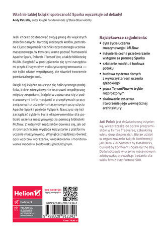 Spark. Rozproszone uczenie maszynowe na dużą skalę. Jak korzystać z MLlib, TensorFlow i PyTorch