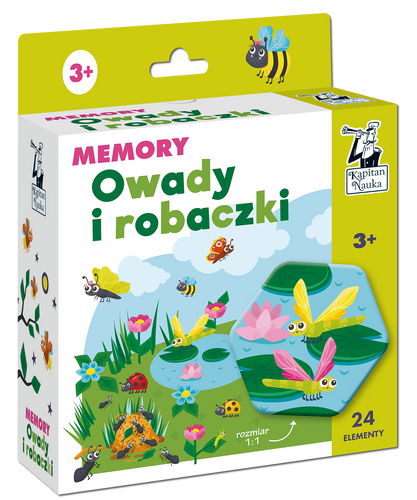 Gra memory Owady i robaczki Kapitan Nauka