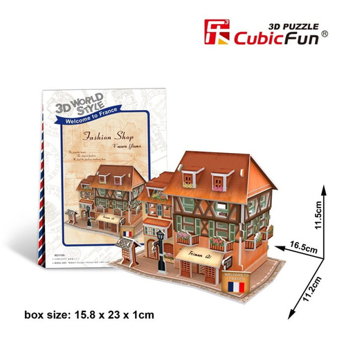Puzzle 3D Domki Świata Francja FASHION SHOP