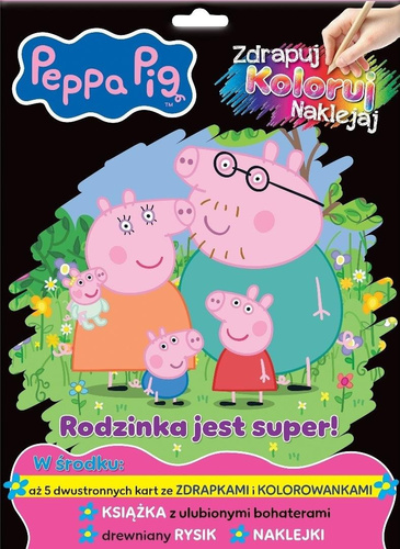 Peppa Pig. Zdrapuj, koloruj, naklejaj