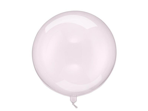 Balon Kula transparentny róż 40cm