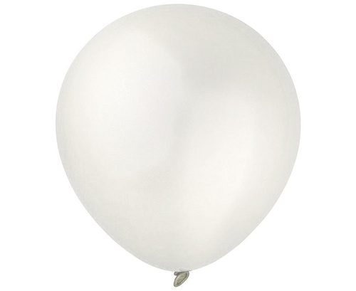 Balony Decomex metallic Pearl White 100szt