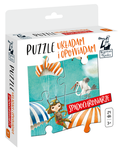 Układam i opowiadam. Spadochroniarze. Puzzle 24 elementy.