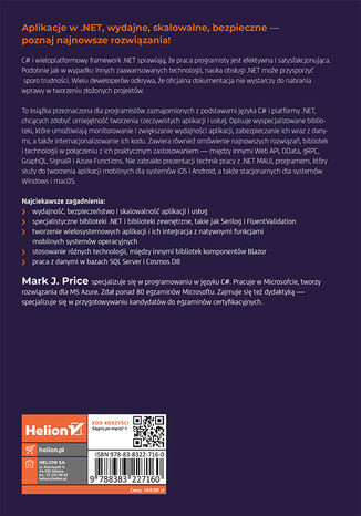 Aplikacje i usługi na platformie .NET 7. Tworzenie praktycznych projektów opartych na programach Blazor, .NET MAUI, gRPC, GraphQL i innych zaawansowanych technologiach